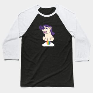 unicorn farting rainbow Baseball T-Shirt